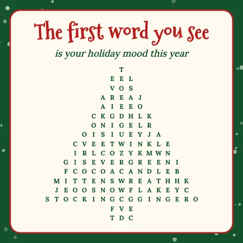 The first word you see is your holiday mood this year: word grid puzzle