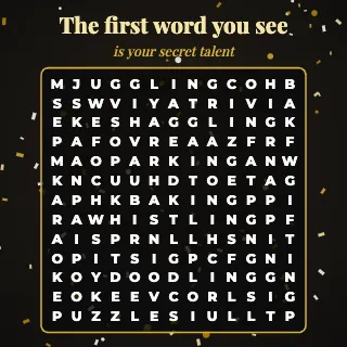 New Year Gold puzzle template